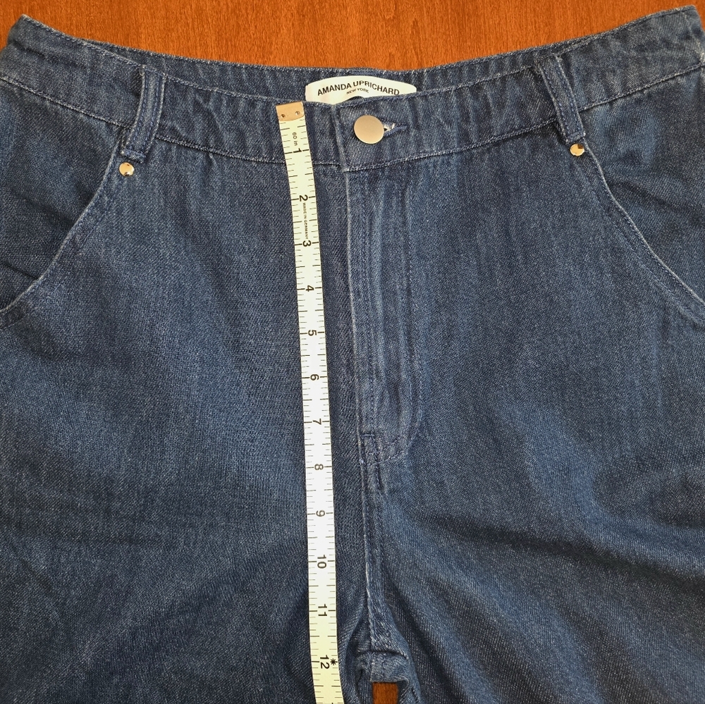 NWOT Amanda Uprichard Thalia Wide-Leg True Blue Denim Trousers | Sz Medium - Picture 16 of 16
